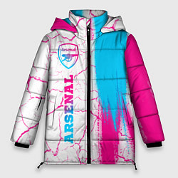 Куртка зимняя женская Arsenal neon gradient style по-вертикали, цвет: 3D-черный