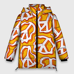 Куртка зимняя женская Pattern peace, цвет: 3D-красный