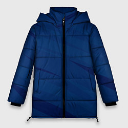 Куртка зимняя женская Тёмно-синий полосами, цвет: 3D-светло-серый
