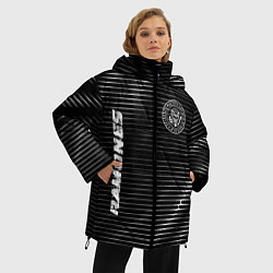Куртка зимняя женская Ramones metal rock lines, цвет: 3D-черный — фото 2