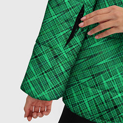 Куртка зимняя женская Насыщенный зелёный текстурированный, цвет: 3D-светло-серый — фото 2