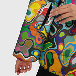 Куртка зимняя женская Абстрактные пятна, цвет: 3D-черный — фото 2
