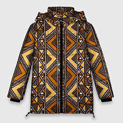 Куртка зимняя женская Мавританский африканский орнамент, цвет: 3D-черный