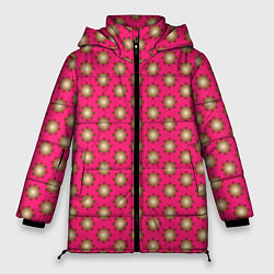 Куртка зимняя женская Паттерн клубничный, цвет: 3D-красный