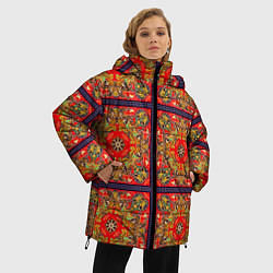 Куртка зимняя женская Орнамент пейсли, цвет: 3D-черный — фото 2