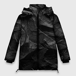 Куртка зимняя женская Текстура темной скалы, цвет: 3D-черный