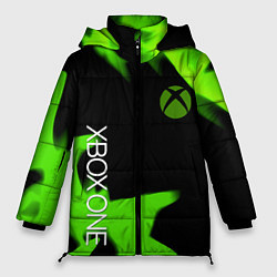 Куртка зимняя женская Xbox one green flame, цвет: 3D-красный
