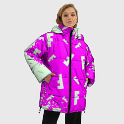 Куртка зимняя женская Fortnite pattern pink, цвет: 3D-красный — фото 2