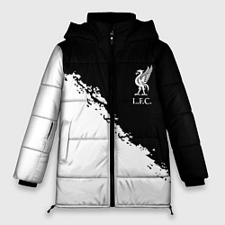 Куртка зимняя женская Liverpool fc белые краски, цвет: 3D-красный