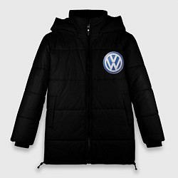 Куртка зимняя женская Volkswagen logo auto, цвет: 3D-черный