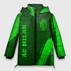 Куртка зимняя женская AC Milan - green gradient вертикально, цвет: 3D-черный