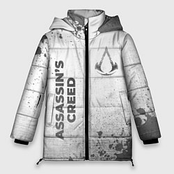 Куртка зимняя женская Assassins Creed - white gradient вертикально, цвет: 3D-черный