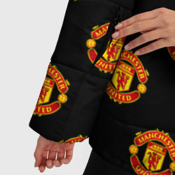 Куртка зимняя женская Manchester United Pattern, цвет: 3D-светло-серый — фото 2