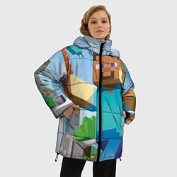 Куртка зимняя женская Minecraft World, цвет: 3D-черный — фото 2