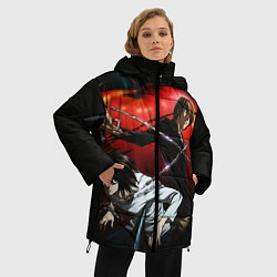 Куртка зимняя женская Тетрадь смерти, цвет: 3D-светло-серый — фото 2