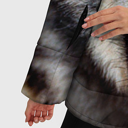 Куртка зимняя женская Взгляд волка, цвет: 3D-красный — фото 2