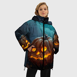 Куртка зимняя женская Тыква, цвет: 3D-черный — фото 2