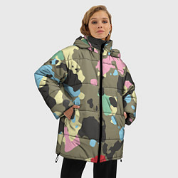 Куртка зимняя женская Камуфляж: микс цветов, цвет: 3D-светло-серый — фото 2