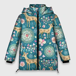 Женская зимняя куртка Олений узор