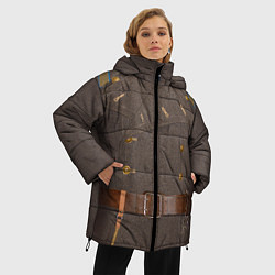 Куртка зимняя женская Шинель, цвет: 3D-черный — фото 2