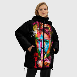 Куртка зимняя женская Дэвид Боуи, цвет: 3D-красный — фото 2