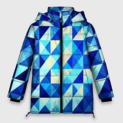 Женская зимняя куртка Синяя геометрия