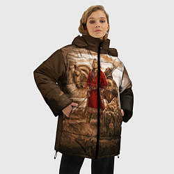 Куртка зимняя женская Русь священная, цвет: 3D-черный — фото 2