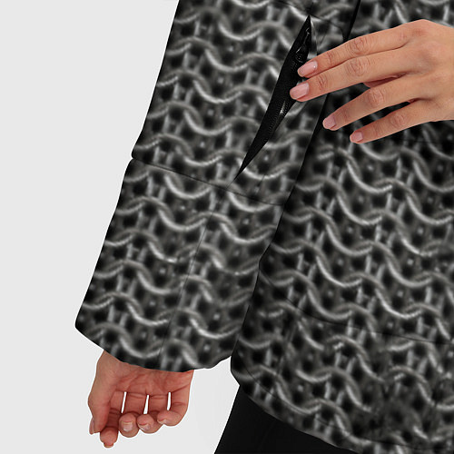 Женская зимняя куртка Кольчуга / 3D-Светло-серый – фото 5