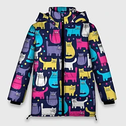 Куртка зимняя женская Котятки, цвет: 3D-светло-серый