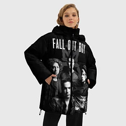 Куртка зимняя женская Fall out boy band, цвет: 3D-красный — фото 2