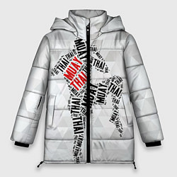 Куртка зимняя женская Muay thai Words, цвет: 3D-красный