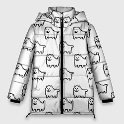 Куртка зимняя женская Undertale Annoying dog white, цвет: 3D-черный