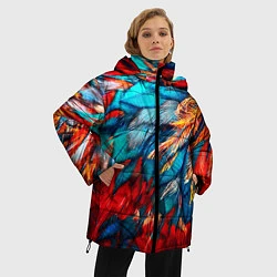 Куртка зимняя женская Перья, цвет: 3D-красный — фото 2