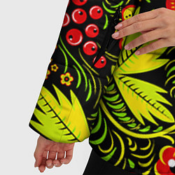 Куртка зимняя женская Хохлома: земляника, цвет: 3D-черный — фото 2