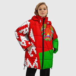 Куртка зимняя женская Патриот Беларуси, цвет: 3D-светло-серый — фото 2
