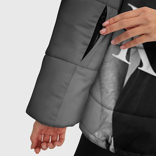 Женская зимняя куртка Стивен Кинг / 3D-Светло-серый – фото 5