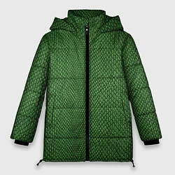 Куртка зимняя женская Змеиная зеленая кожа, цвет: 3D-светло-серый