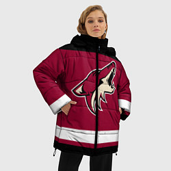 Куртка зимняя женская Arizona Coyotes, цвет: 3D-светло-серый — фото 2