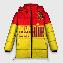 Куртка зимняя женская Сборная Испании: Евро 2016, цвет: 3D-светло-серый