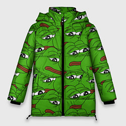 Куртка зимняя женская Sad frogs, цвет: 3D-красный
