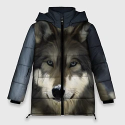 Куртка зимняя женская Зимний волк, цвет: 3D-черный