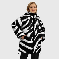 Куртка зимняя женская Зебра, цвет: 3D-черный — фото 2