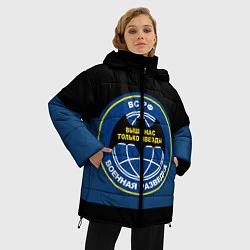 Куртка зимняя женская ВС РФ: Военная разведка, цвет: 3D-черный — фото 2