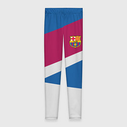 Леггинсы женские FC Barcelona: Sport Geometry, цвет: 3D-принт
