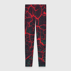 Леггинсы женские Молнии красные абстрактные, цвет: 3D-принт