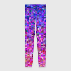 Леггинсы женские Треугольники мозаика пиксели, цвет: 3D-принт