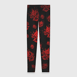 Леггинсы женские Samurai pattern - красный, цвет: 3D-принт
