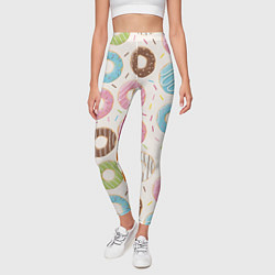 Леггинсы женские Пончики Donuts, цвет: 3D-принт — фото 2