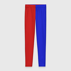 Леггинсы женские Красно-синий, цвет: 3D-принт