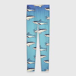 Леггинсы женские Акулы Паттерн, цвет: 3D-принт